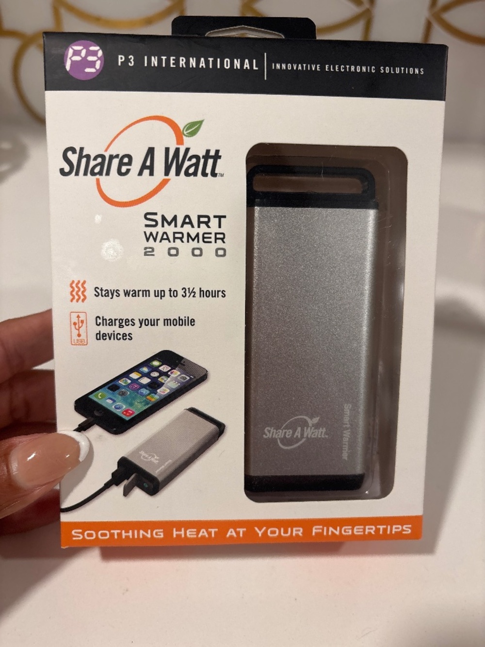 P3 International P8465 Share Watt Smart Warmer Hand Warmer and Mobile Charger